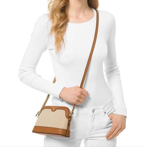 MICHAEL MICHAEL KORS Jet Set Charm XS Dome Crossbody color: natural - Picture 2 of 12